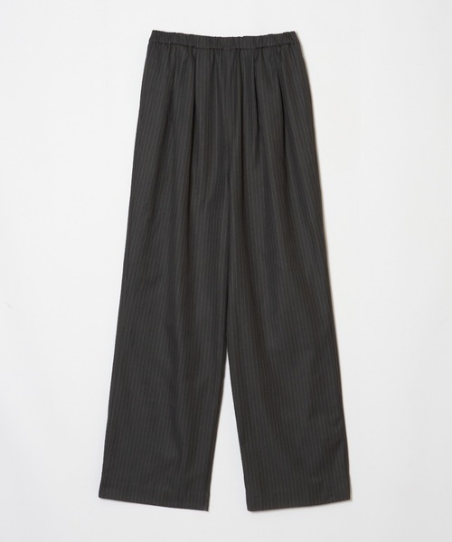 ENCIRCLE(エンサークル)の「Loose pin stripe easy pants / ルーズピンストライプイージーパンツ(スラックス・レディース・ブラック/グレー・FREE)」の7枚目の写真