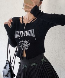 ジップニットカーディガン