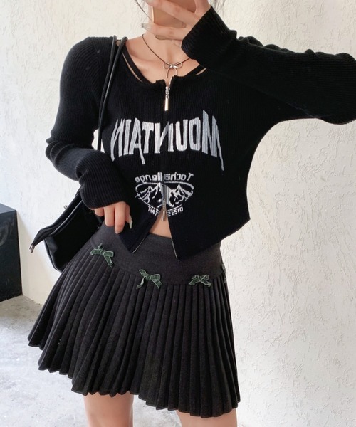 Sibra（シブラ）の「ジップニットカーディガン（Tシャツ/カットソー・レディース・ブラック/アイボリー/モカ/ホワイト・M）」の7枚目の写真