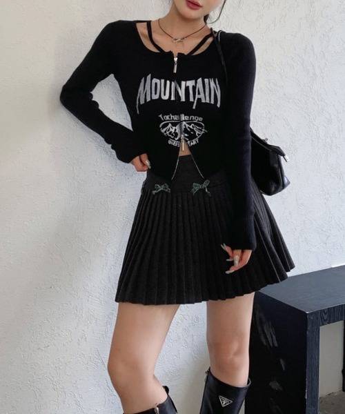 Sibra（シブラ）の「ジップニットカーディガン（Tシャツ/カットソー・レディース・ブラック/アイボリー/モカ/ホワイト・M）」の10枚目の写真