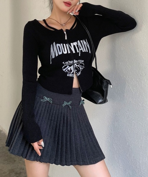 Sibra（シブラ）の「ジップニットカーディガン（Tシャツ/カットソー・レディース・ブラック/アイボリー/モカ/ホワイト・M）」の9枚目の写真