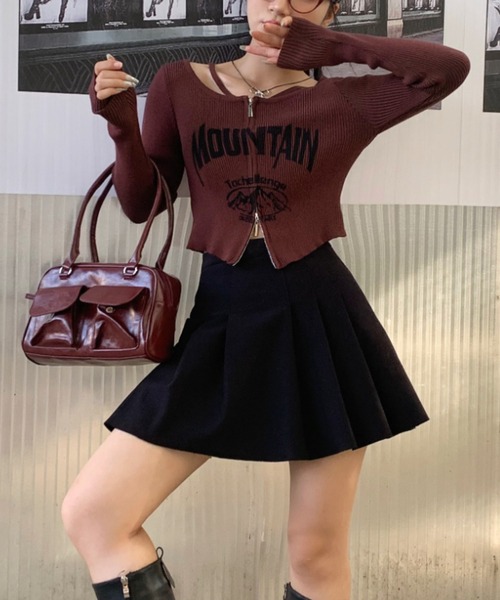 Sibra（シブラ）の「ジップニットカーディガン（Tシャツ/カットソー・レディース・ブラック/アイボリー/モカ/ホワイト・M）」の21枚目の写真