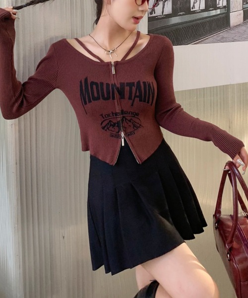 Sibra（シブラ）の「ジップニットカーディガン（Tシャツ/カットソー・レディース・ブラック/アイボリー/モカ/ホワイト・M）」の20枚目の写真