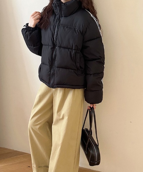 セール】袖ラインダウンジャケット（ダウンジャケット/コート