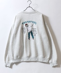 Red Cap Girl | Red Cap Girl Sweat Shirt/レッドキャップガール オーバーサイズ ワンポイント刺繍 バック刺繍 裏起毛 トレーナー スウェット レディース メンズ(スウェット)