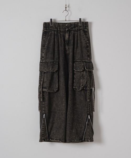 CASPER JOHN(キャスパージョン)の「Denim parachute pants/デニムパラシュートパンツ(デニムパンツ・メンズ・ダークブラック/グレー/ベージュ/ホワイト/ブラック/ホワイト×ブラック・SMALL/X-SMALL/LARGE/MEDIUM)」の20枚目の写真