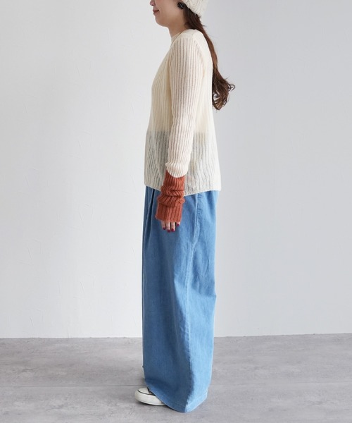 reca（レカ）の「袖切替ニットプルオーバー（ニット/セーター・レディース・ブラウン/チャコールグレー/アイボリー/ブラック・FREE）」の8枚目の写真