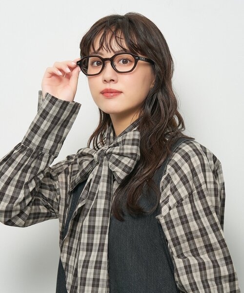 柴田 ひかりさんコラボ】ウェリントン型 メガネ｜多角形型｜カジュアル