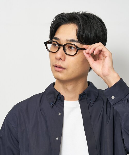 柴田 ひかりさんコラボ】ウェリントン型 メガネ｜多角形型