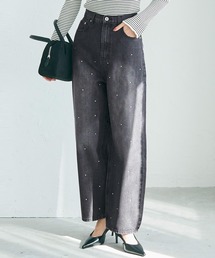 coca（coca） | ラインストーン付 カーブデニム(デニムパンツ)