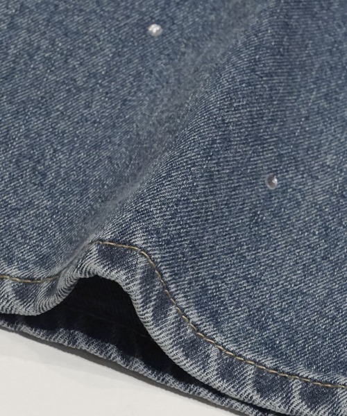 coca(coca)(コカ)の「ラインストーン付 カーブデニム(デニムパンツ・レディース・ブラック/ブルー・S/L/M)」の16枚目の写真
