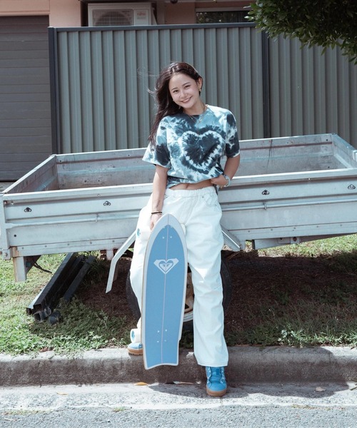 ROXY(ロキシー)の「SUN-KISSED BEACH /ロキシータイダイ染め半袖Tシャツ(Tシャツ/カットソー・レディース・ブラック/グリーン/レッド・MEDIUM/LARGE/SMALL)」の1枚目の写真
