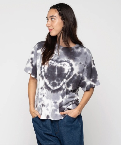 ROXY(ロキシー)の「SUN-KISSED BEACH /ロキシータイダイ染め半袖Tシャツ(Tシャツ/カットソー・レディース・ブラック/グリーン/レッド・MEDIUM/LARGE/SMALL)」の8枚目の写真