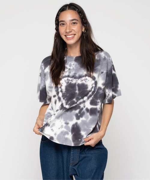 ROXY(ロキシー)の「SUN-KISSED BEACH /ロキシータイダイ染め半袖Tシャツ(Tシャツ/カットソー・レディース・ブラック/グリーン/レッド・MEDIUM/LARGE/SMALL)」の10枚目の写真