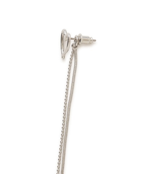 SNIDEL（スナイデル）の「ハートロングピアス（ピアス（両耳用）・レディース・シルバー/ゴールド・FREE）」の4枚目の写真