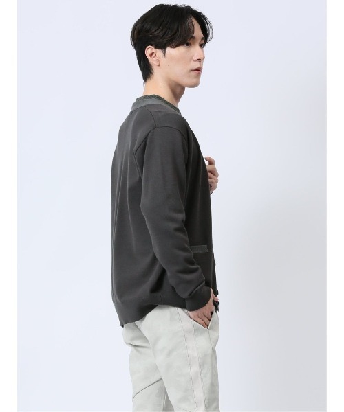 renoma HOMME(レノマオム)の「【ストレッチ ウォッシャブル】レノマ オム クレリック Vネック ニットカーディガン(カーディガン/ボレロ・メンズ・ライトグレー/グレー系その他2・LARGE/MEDIUM/X-LARGE)」の7枚目の写真