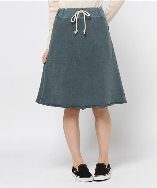 Good On（グッドオン）の「Good On/グッドオン　GO SWEAT SKIRT（スカート・レディース・ネイビー/杢グレー/セージグリーン/ライトブルー/ロイヤルブルー/カーキ・FREE）」の4枚目の写真