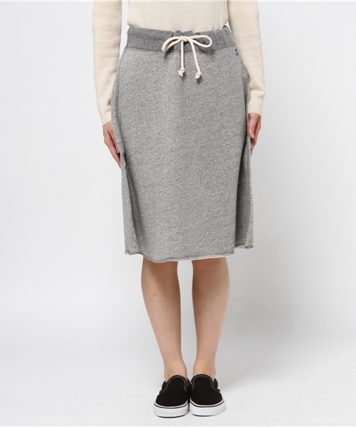 Good On（グッドオン）の「Good On/グッドオン　GO SWEAT SKIRT（スカート・レディース・ネイビー/杢グレー/セージグリーン/ライトブルー/ロイヤルブルー/カーキ・FREE）」の7枚目の写真