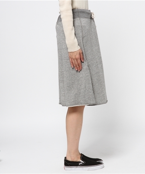 Good On（グッドオン）の「Good On/グッドオン　GO SWEAT SKIRT（スカート・レディース・ネイビー/杢グレー/セージグリーン/ライトブルー/ロイヤルブルー/カーキ・FREE）」の8枚目の写真