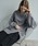 ELLUV�i�G���u�j�́u�yELLUV/�G�����z-2025AW EDIT-�J�[�u���E���h�W�b�v�M�~�b�N  �w�r�[�I�[�o�[�T�C�Y�j�b�g�i�j�b�g/�Z�[�^�[�j�v�b�O���[