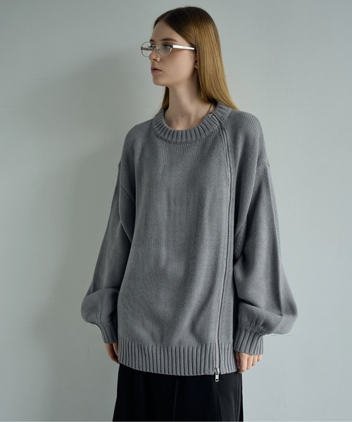 ELLUV/エルヴ】-2025AW EDIT-カーブラウンドジップギミック ヘビー