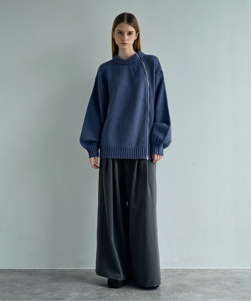 ELLUV/エルヴ】-2025AW EDIT-カーブラウンドジップギミック ヘビー