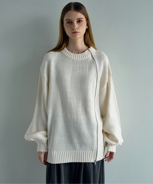 ELLUV/エルヴ】-2025AW EDIT-カーブラウンドジップギミック ヘビー