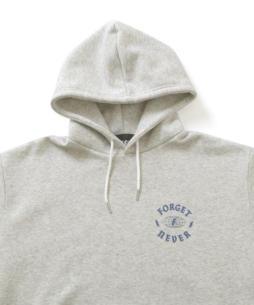 FORGET NEVER（フォーゲットネバー）の「【GLSW. × FORGET NEVER】CIRCLE LOGO裏起毛パーカー（パーカー・メンズ・ブラック/グレー・S/M/L/LL）」の5枚目の写真