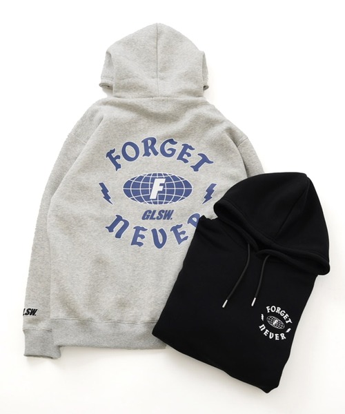 FORGET NEVER（フォーゲットネバー）の「【GLSW. × FORGET NEVER】CIRCLE LOGO裏起毛パーカー（パーカー・メンズ・ブラック/グレー・S/M/L/LL）」の9枚目の写真