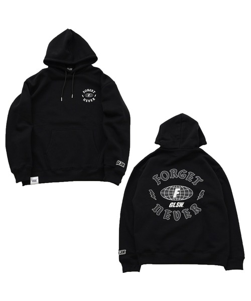 FORGET NEVER（フォーゲットネバー）の「【GLSW. × FORGET NEVER】CIRCLE LOGO裏起毛パーカー（パーカー・メンズ・ブラック/グレー・S/M/L/LL）」の10枚目の写真