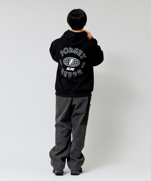 FORGET NEVER（フォーゲットネバー）の「【GLSW. × FORGET NEVER】CIRCLE LOGO裏起毛パーカー（パーカー・メンズ・ブラック/グレー・S/M/L/LL）」の3枚目の写真
