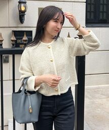 KOBE LETTUCE | [ Yuumiさんコラボ ] ノーカラーラメニットジャケット(ノーカラージャケット)