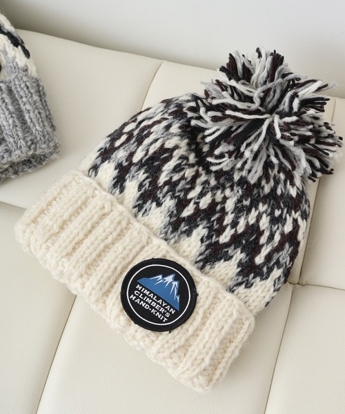 HIMALAYAN CLIMBERS HAND-KNIT 手編みジャカードキャップ（ニットキャップ/ビーニー）｜FUNALIVE（ファンアライブ） 5,808円