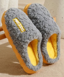 DAY CLOSET | レディース メンズ カレッジ風アルファベットボアスリッパ(ルームシューズ/スリッパ)