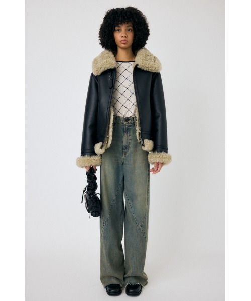 MOUSSY（マウジー）の「AGED AVIATOR ジャケット（その他アウター・レディース・ブラック/ブラウン・FREE）」の7枚目の写真