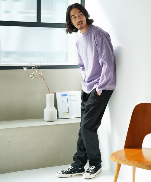 jiggys shop（ジギーズショップ）の「ピグメント加工 フェードカラースウェットトレーナー（スウェット・メンズ・チャコールグレー/ブルー/パープル・MEDIUM/LARGE/X-LARGE）」の10枚目の写真