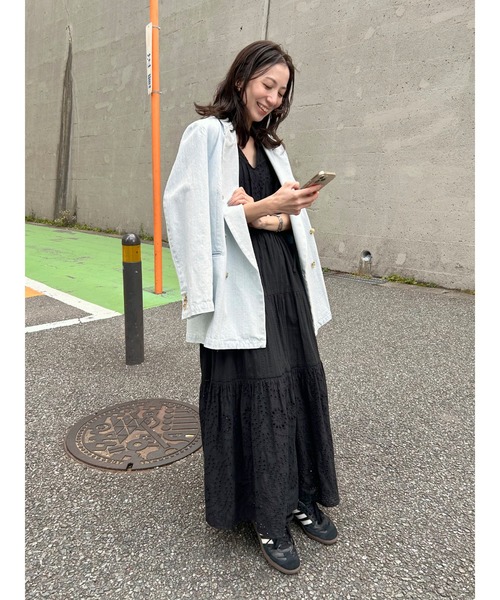 カットワークレースコンビワンピース（ワンピース）｜Ungrid