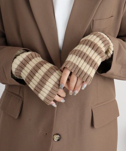 セール】20色 カラーニット ロングアームウォーマー/アームカバー