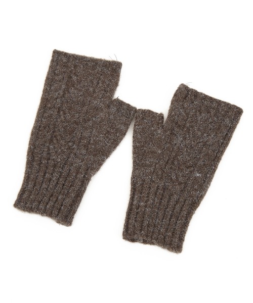 セール】an meets zakka ケーブルニットフィンガーレス手袋