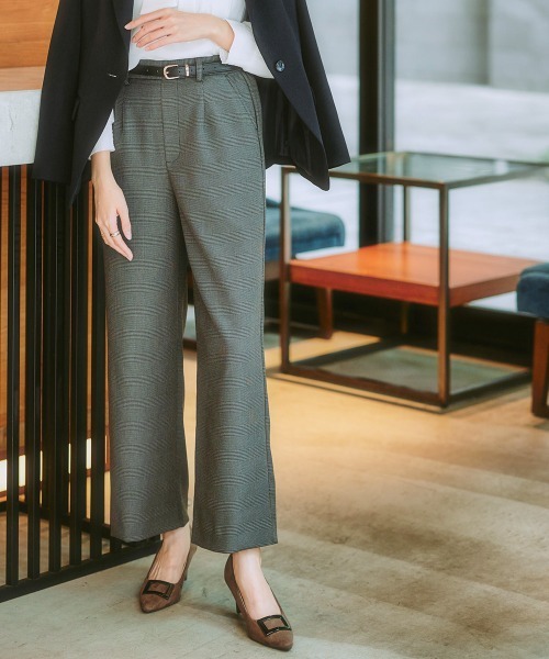 7days Life Styling(セブンデイズライフスタイリング)の「【裏微起毛】ウール調ワイドパンツ(スラックス・レディース・グレー/ブラック系/ブラウン系/ブラック・S/M/L/LL/3L)」の7枚目の写真