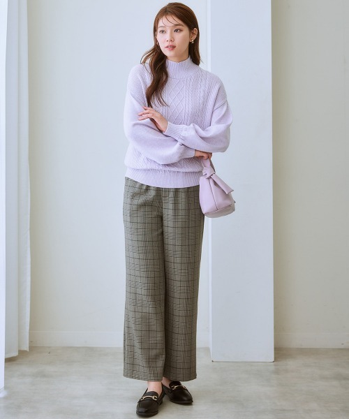 7days Life Styling(セブンデイズライフスタイリング)の「【裏微起毛】ウール調ワイドパンツ(スラックス・レディース・グレー/ブラック系/ブラウン系/ブラック・S/M/L/LL/3L)」の21枚目の写真