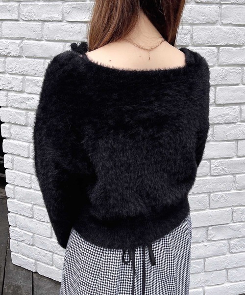 INGNI(イング)の「フェザーニットカーディガン+肩リボンキャミSET(アンサンブル・レディース・アイボリー/ブラック/グレー/ピンク・M)」の17枚目の写真