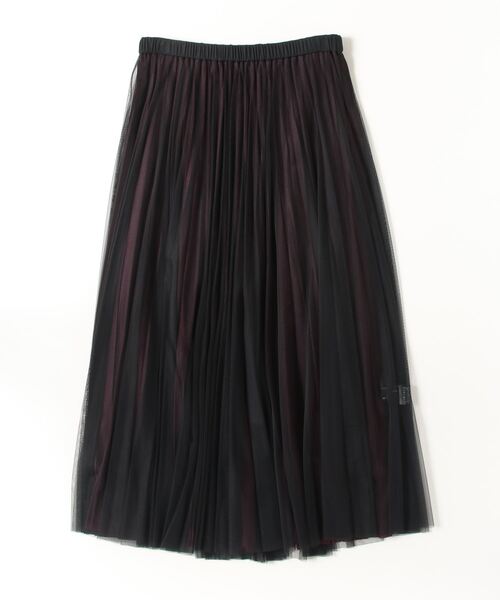 COMME CA（コムサ）の「【リバーシブル】ソフトチュール×オーガンジートリコット広幅 スカート（スカート・レディース・ブラック×グレー/チャコール/カーキブラウン/ボルドー・11号/9号/7号）」の4枚目の写真