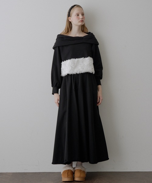 スウェットロングフレアスカート（スカート）｜VIOLETTA（ヴィオレッタ