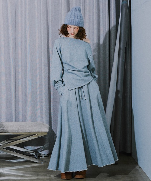 スウェットロングフレアスカート（スカート）｜VIOLETTA（ヴィオレッタ