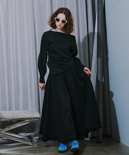 スウェットロングフレアスカート（スカート）｜VIOLETTA（ヴィオレッタ