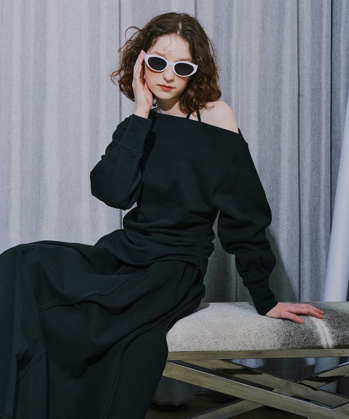 スウェットロングフレアスカート（スカート）｜VIOLETTA（ヴィオレッタ