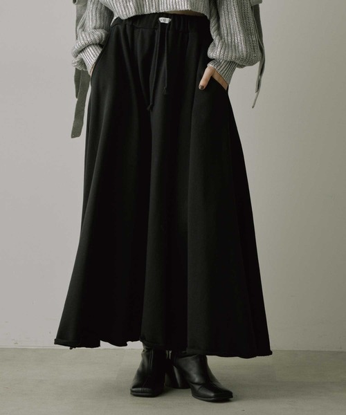 VIOLETTA（ヴィオレッタ）の「スウェットロングフレアスカート（スカート・レディース・グレー/ブラック・S/M）」の20枚目の写真