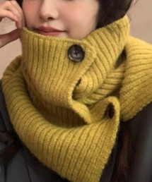 deux amour（ドゥーザムール）の「リブニットボタン付きネックカバーマフラー（マフラー・レディース）」