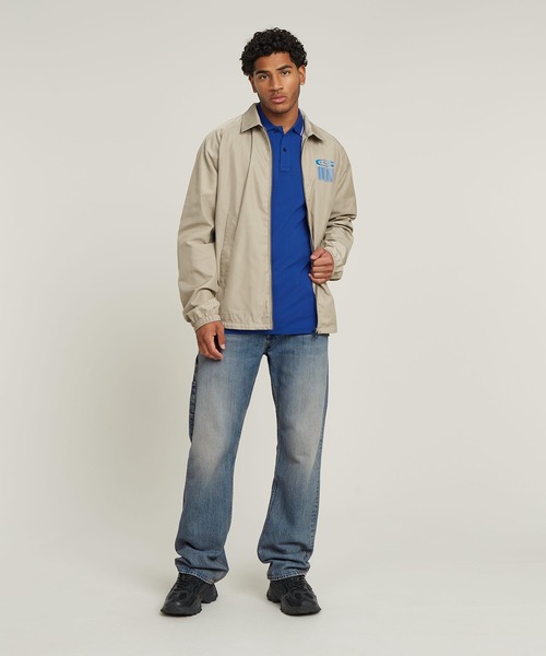 G-STAR（ジースター）の「DUNDA SLIM STRIPE POLO/ベーシックデザインワンポイントロゴポロシャツ（ポロシャツ・メンズ・ブルー/グレー系その他/ベージュ/ブルー系その他・LARGE/MEDIUM/SMALL/X-LARGE/X-SMALL）」の8枚目の写真